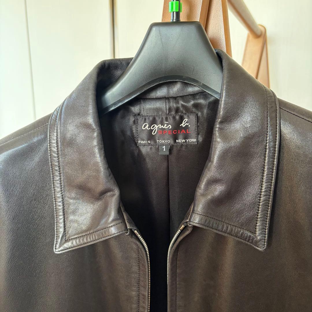 agnes b. 【アニエスベー】 レザー ジャケット ブルゾン 美品