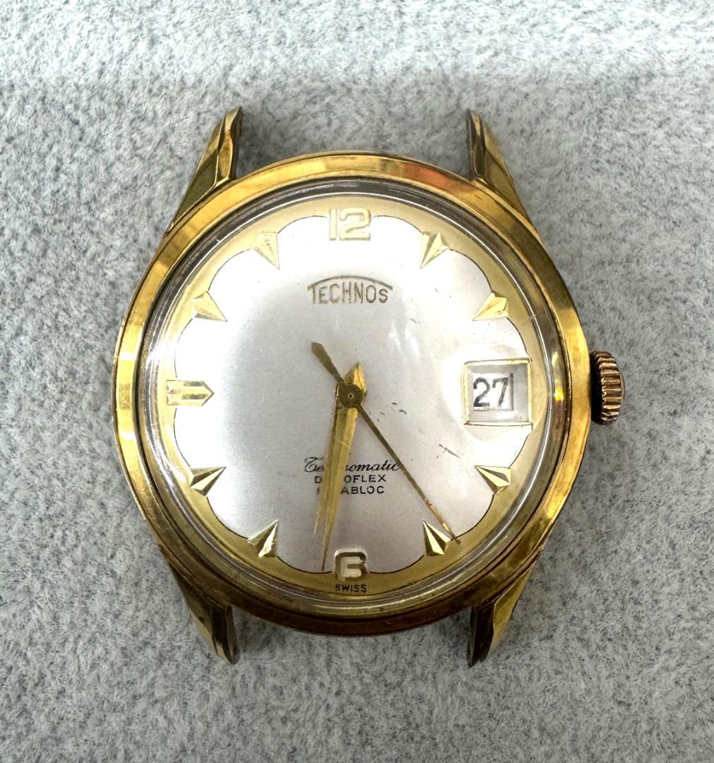 ★稼働品★TECHNOS テクノス テクノマチック 手巻き腕時計 フェイスのみ