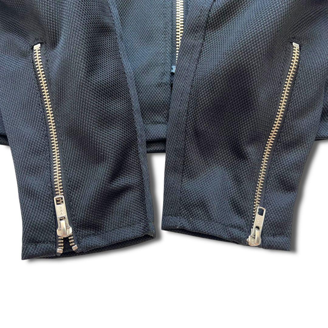 美品 KADOYA メッシュ ライダース ジャケット M ブラック シングル