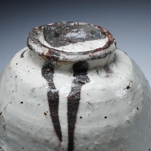 石田陶春　粉引茶碗　共箱　茶道具　丹波焼　高麗茶碗写