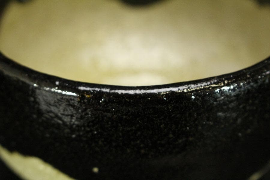 茶道具 楽入造 黒楽 抹茶茶碗 共箱 未使用(メ1365)