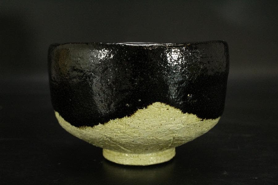 茶道具 楽入造 黒楽 抹茶茶碗 共箱 未使用(メ1365)