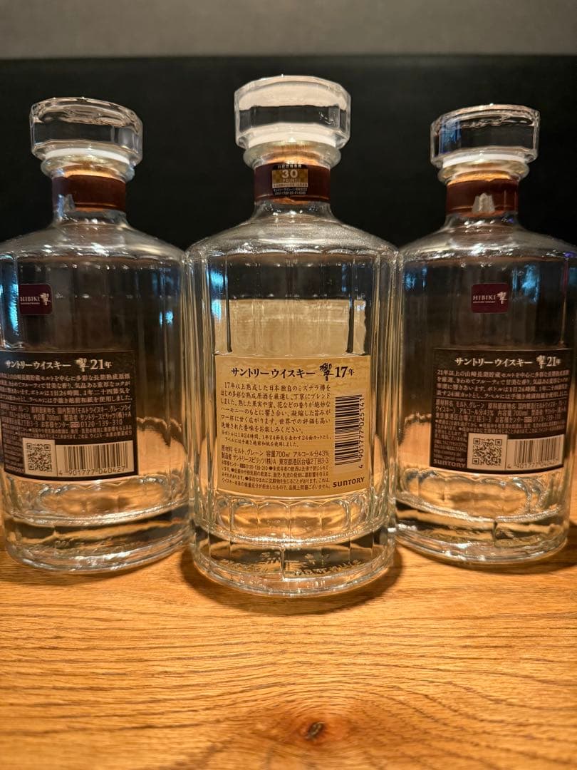 ✨空瓶　響21年×2本　響17年×1本セット✨