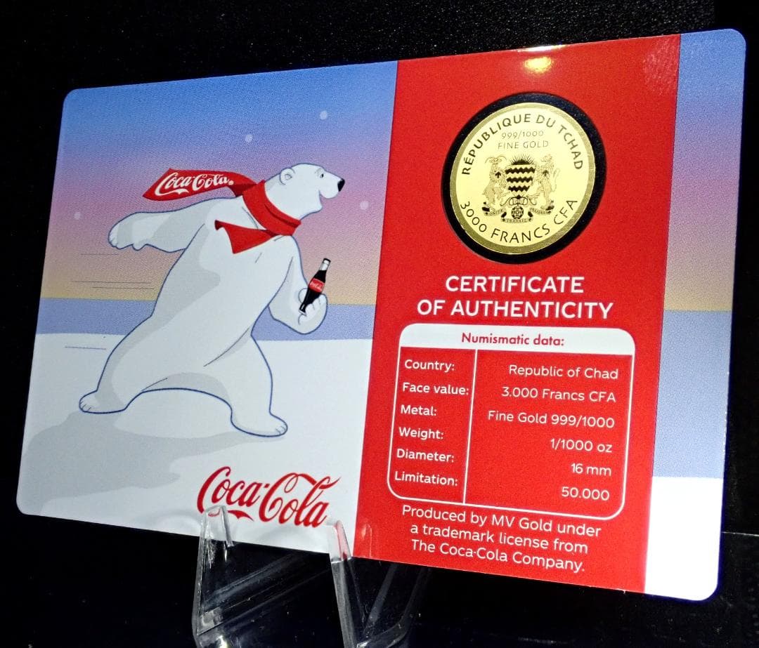 幸せのおすそ分け 希少なポーラーベア！白くま金貨！限定鋳造！ コカ・コーラ 公式