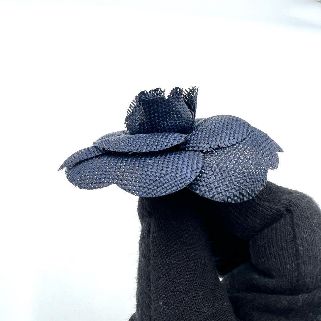 CHANEL シャネル コサージュ ネイビー カメリア