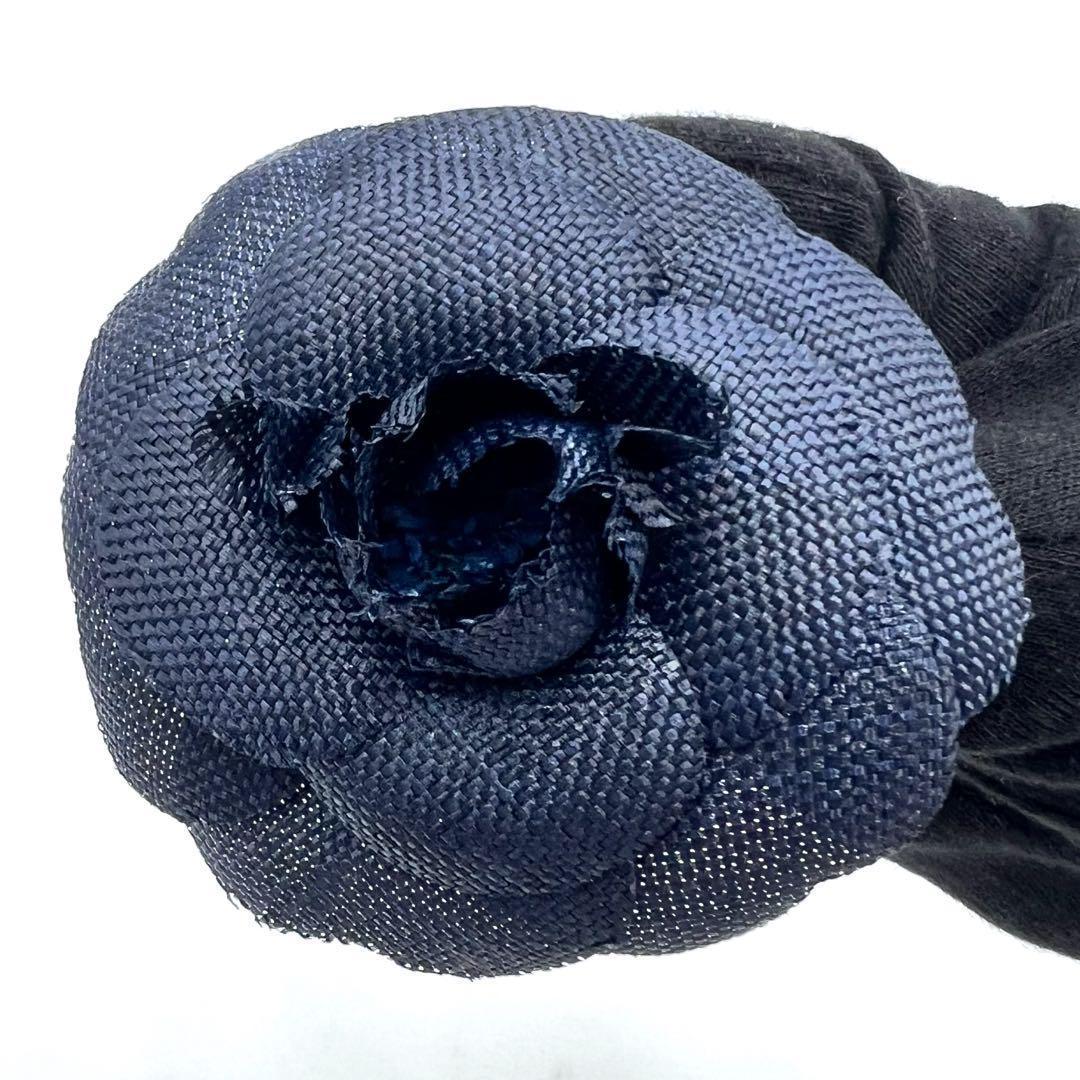 CHANEL シャネル コサージュ ネイビー カメリア