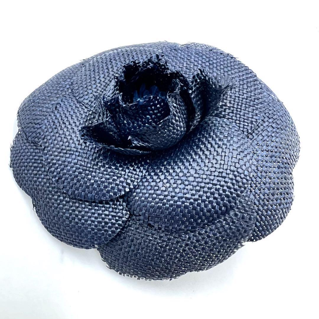 CHANEL シャネル コサージュ ネイビー カメリア