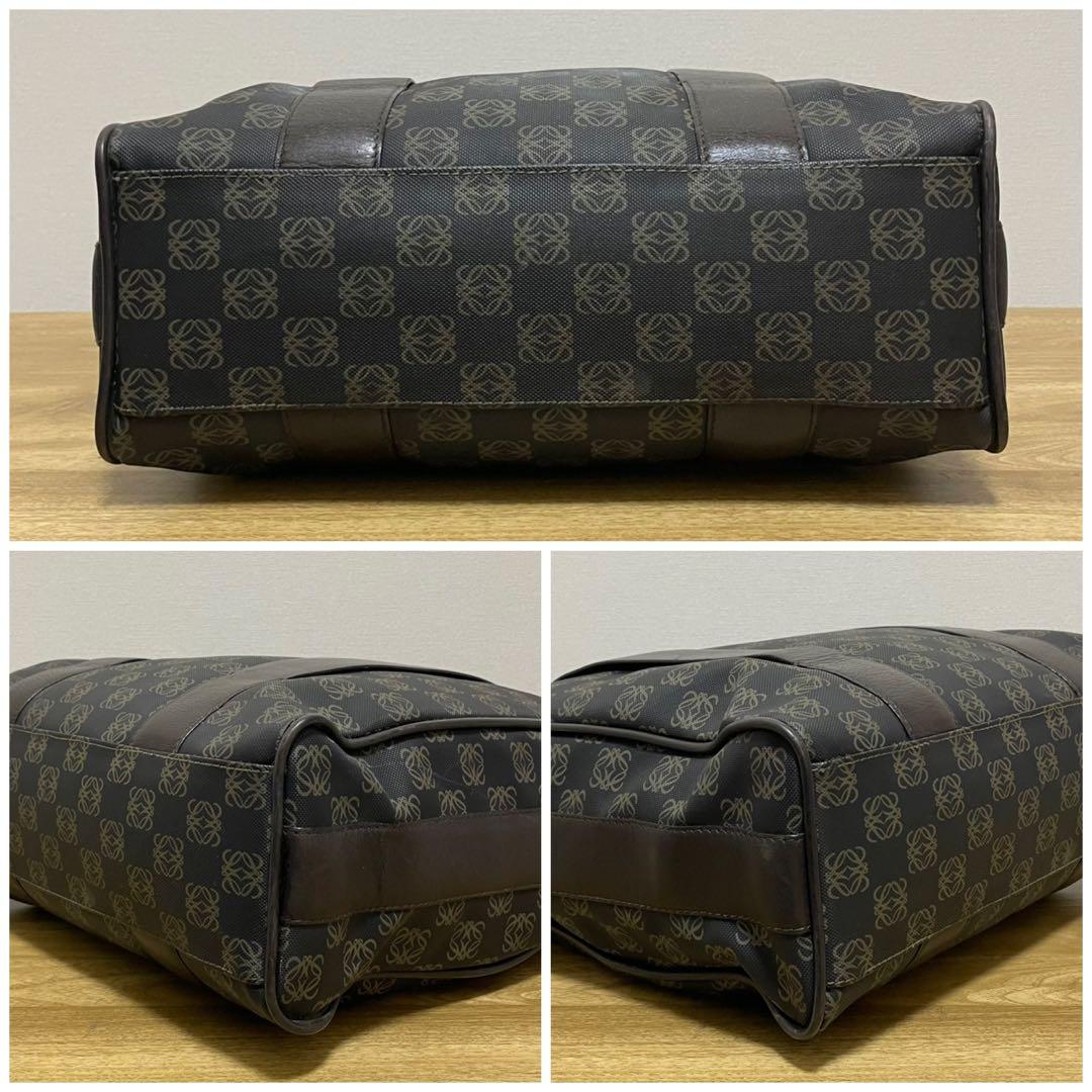 《美品》LOEWE（ロエベ）レザー ハンドバッグ ダークブラウン