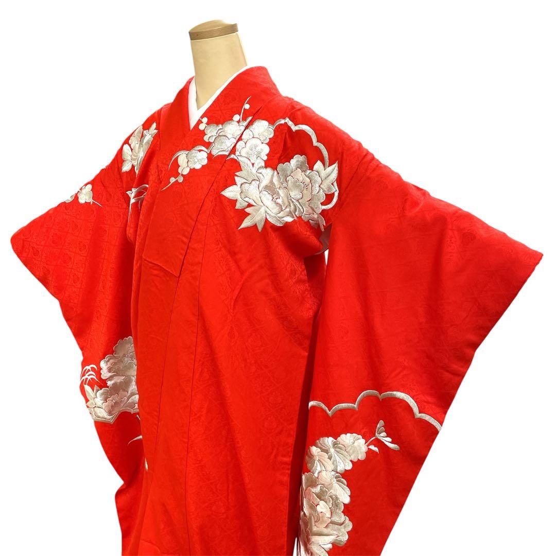 ◎mk-1250　引き振袖　お引きずり　婚礼衣装　銀駒刺繍　　11-28