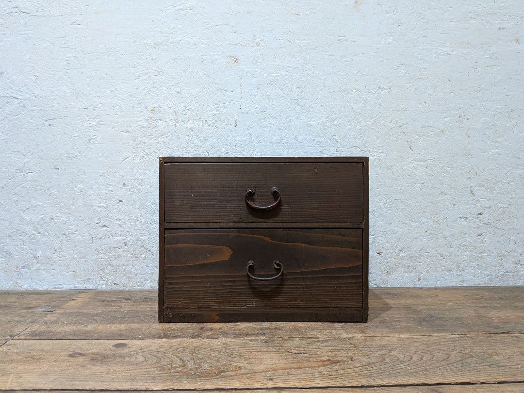 1116　アンティーク　杉の小引き出し　小箪笥　収納棚　ケース　古家具　レトロ