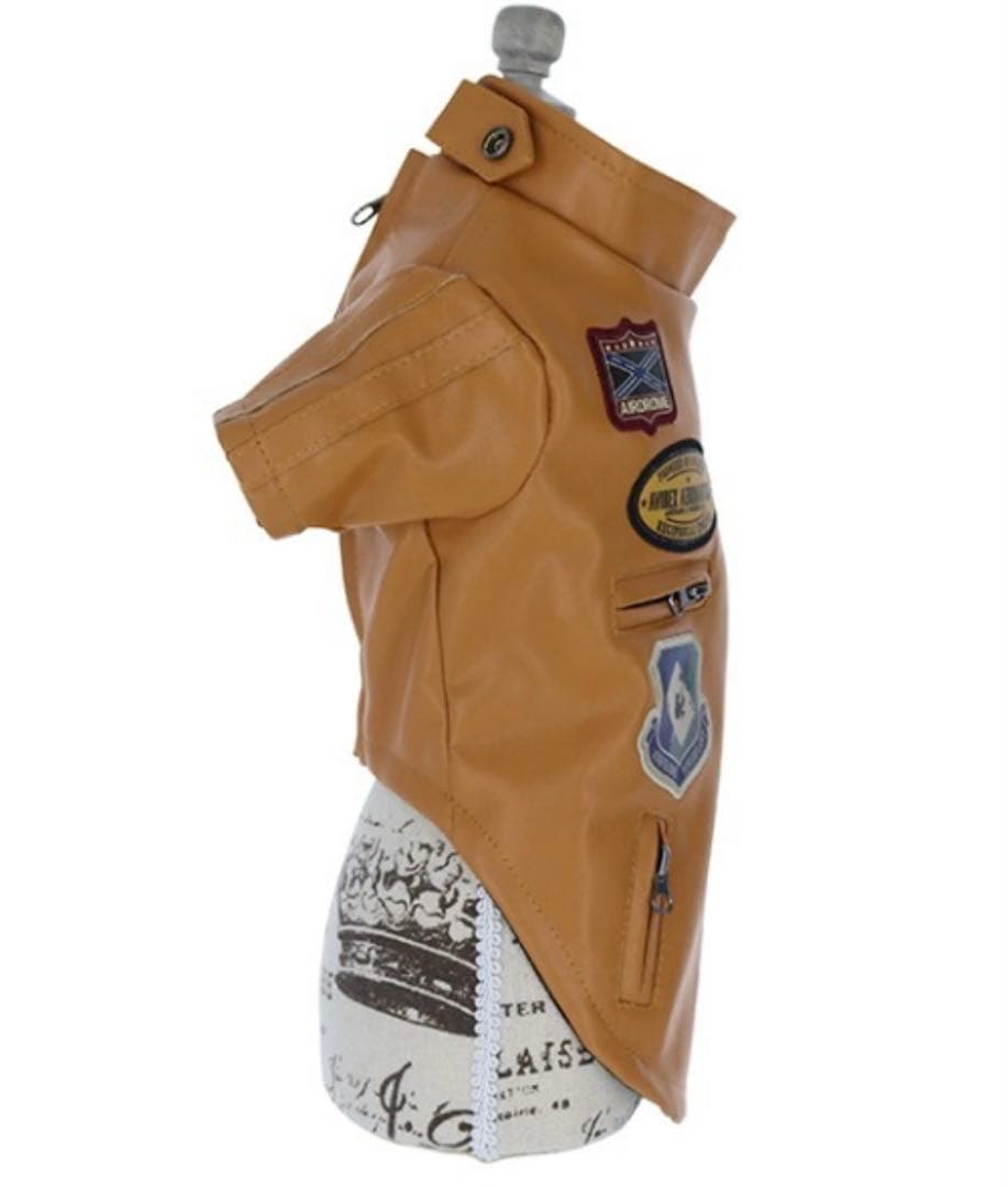 【新品未使用】犬用 ペット用 AVIREX パッチドライダースジャケット FBS