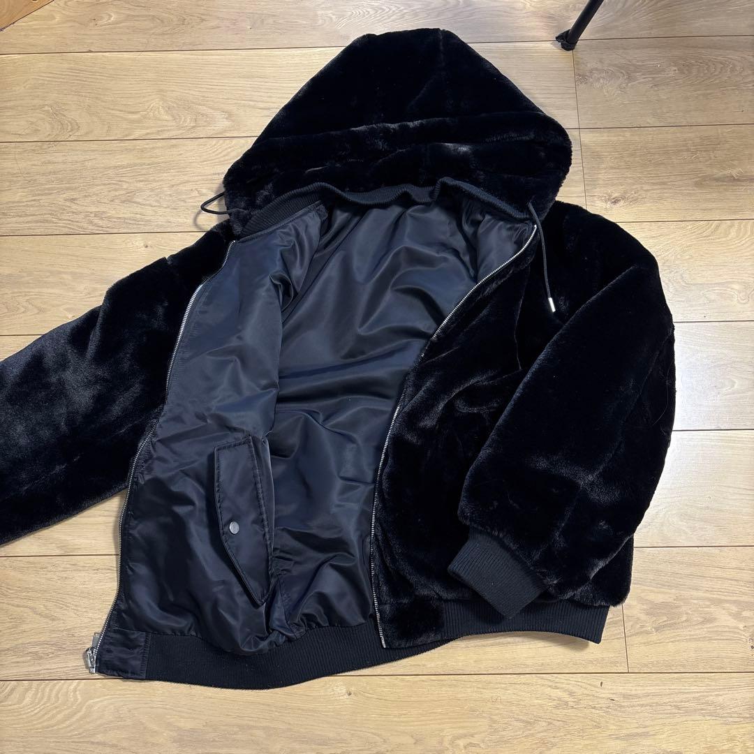 ZARA（ザラ）リバーシブル ボンバージャケット ブラック ファー M