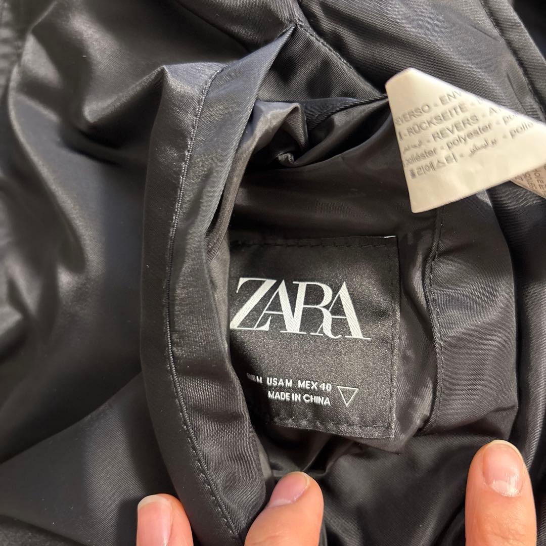 ZARA（ザラ）リバーシブル ボンバージャケット ブラック ファー M