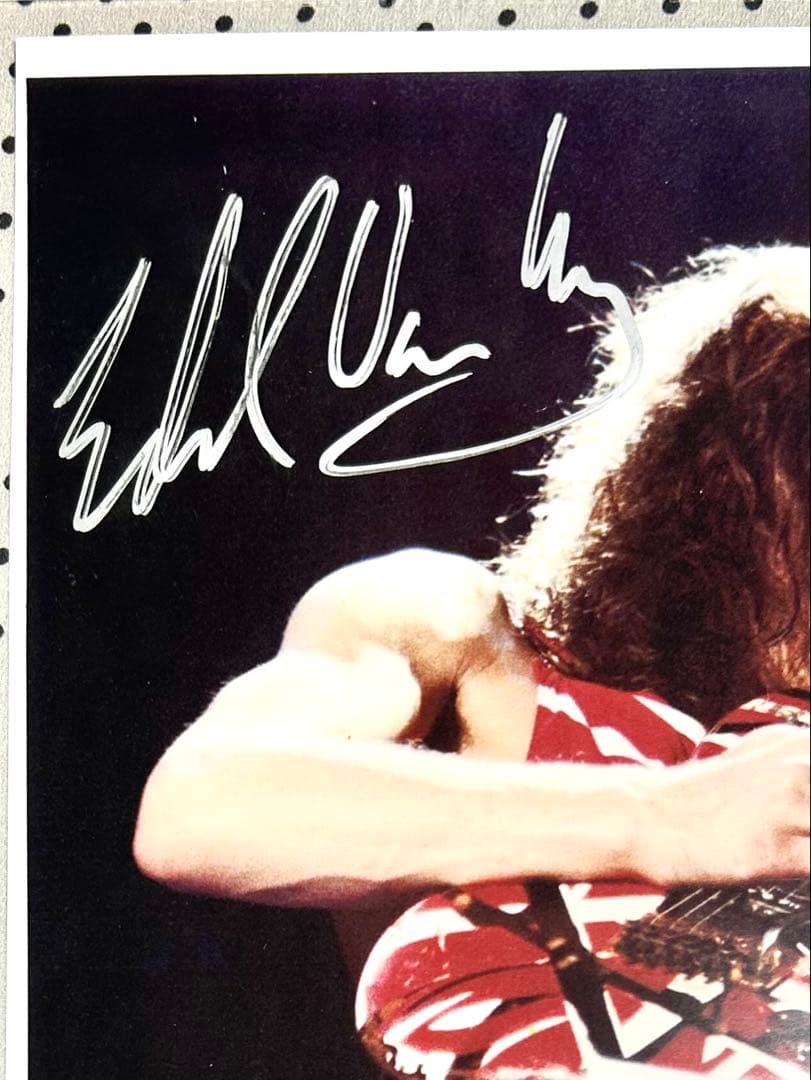 貴重 VAN HALEN エドワード・ヴァン・ヘイレン直筆サイン