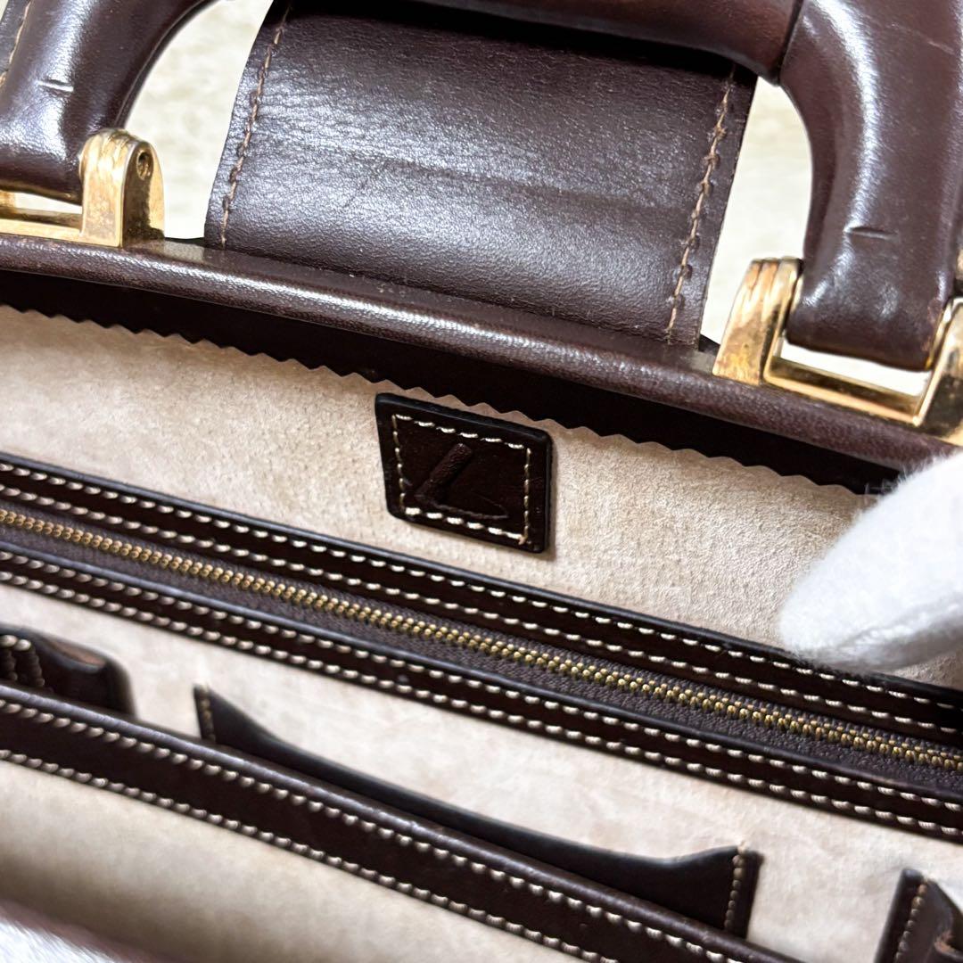 【極美品】土屋鞄 ダレスバッグ ブライドルレザー ダークブラウン A4収納可能