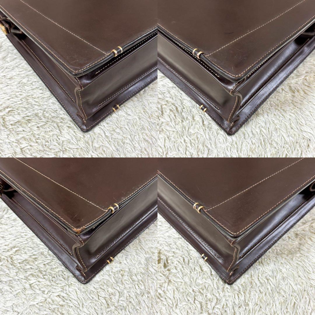 【極美品】土屋鞄 ダレスバッグ ブライドルレザー ダークブラウン A4収納可能