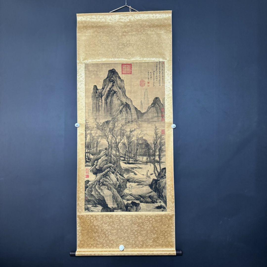 【特価】唐寅 松路風声 掛け軸 中堂｜中国山水画｜新中式・開運インテリア