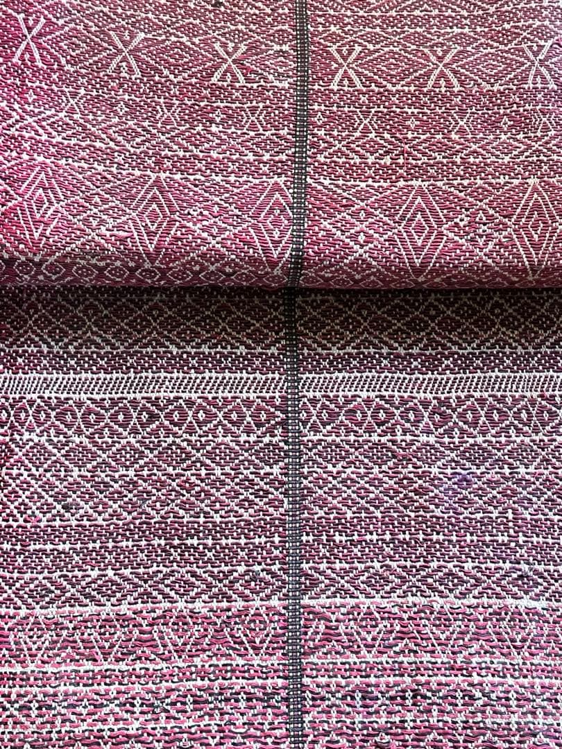 ミャンマー(旧ビルマ) チン族　片面縫い取り織り　肩掛け布　②