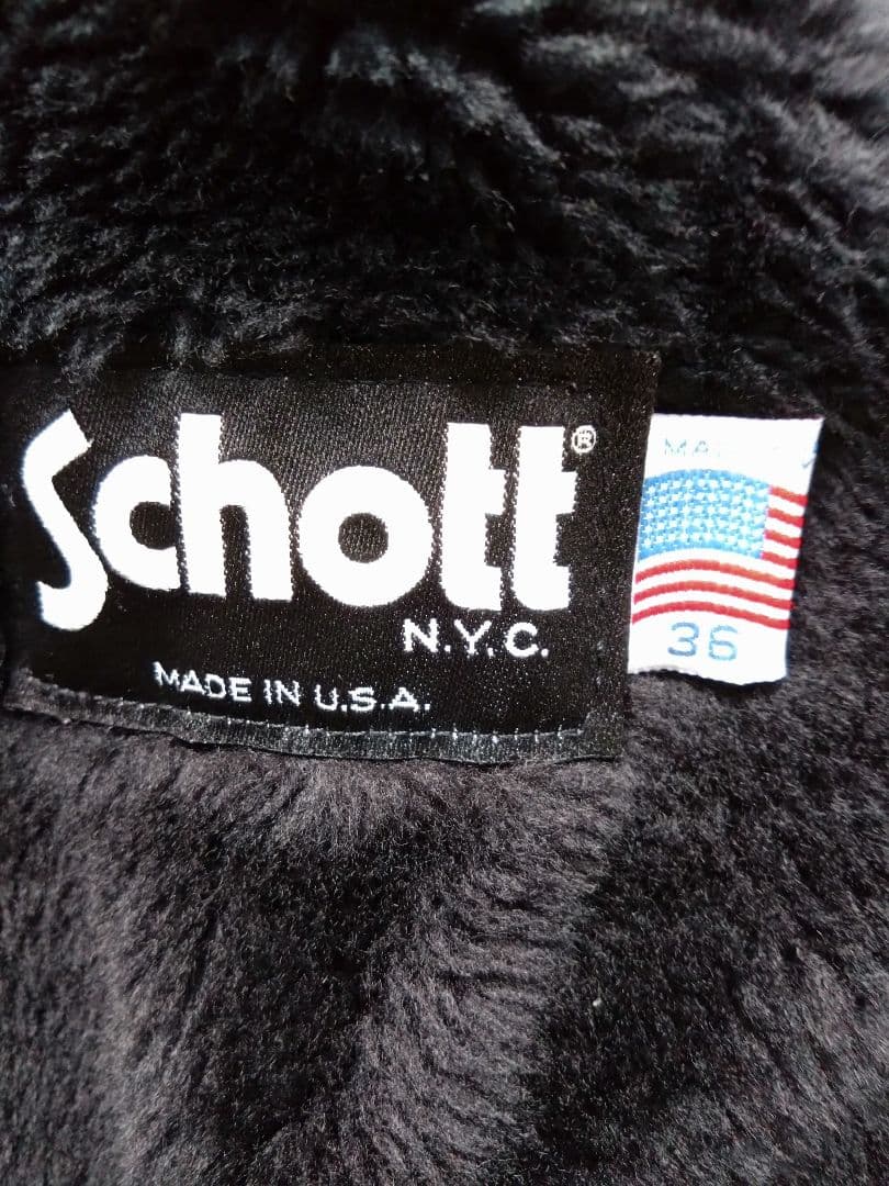 Schott　ライダース　643 ボア付　 90's