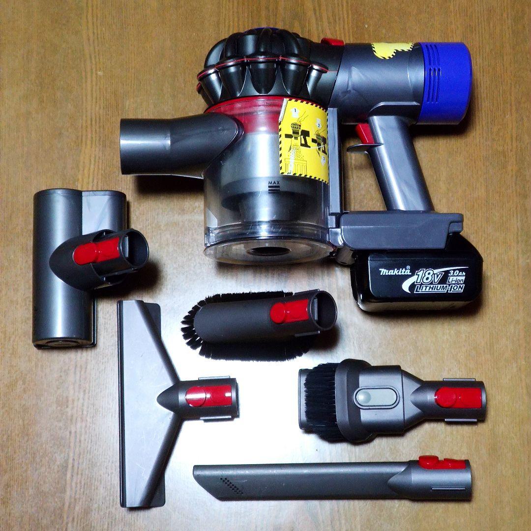 ダイソンSV11掃除機＋マキタ18vアダプターセット 完全分解清掃済み 動作品