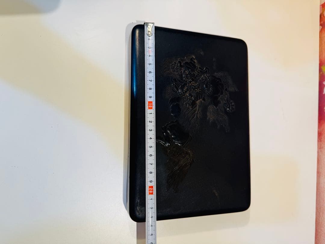 希少　年代物　唐獅子「扶翼皇運」書道硯　硯箱