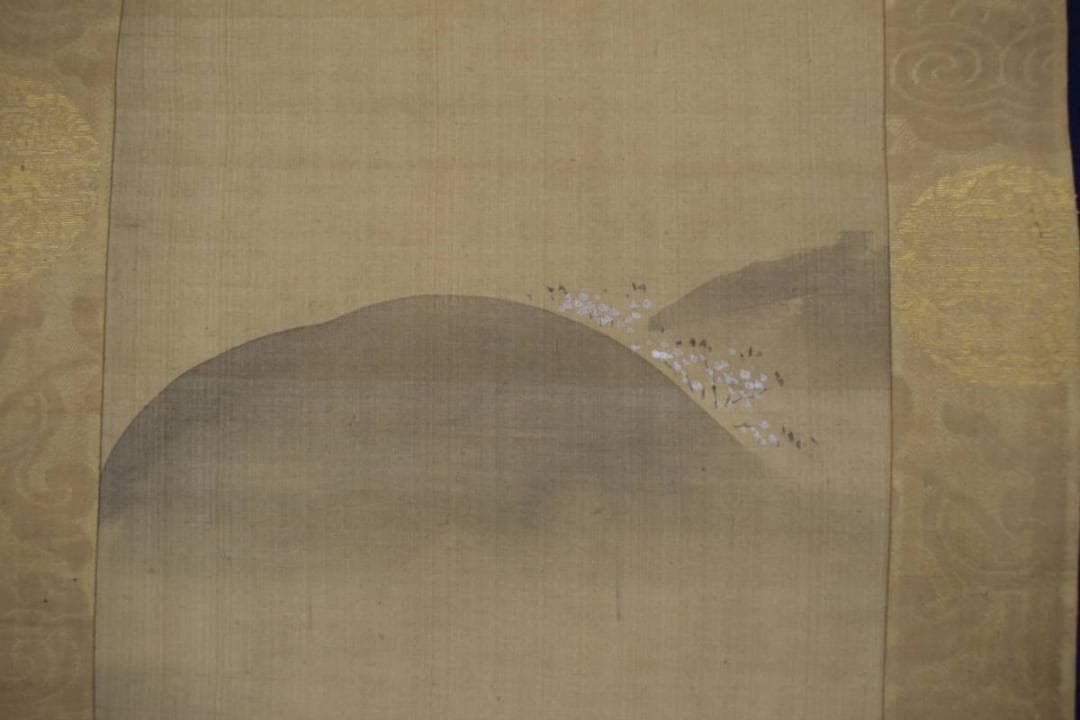 【真作】英一蝶/吉野山桜図/鳥居図/掛軸☆宝船☆Z-398