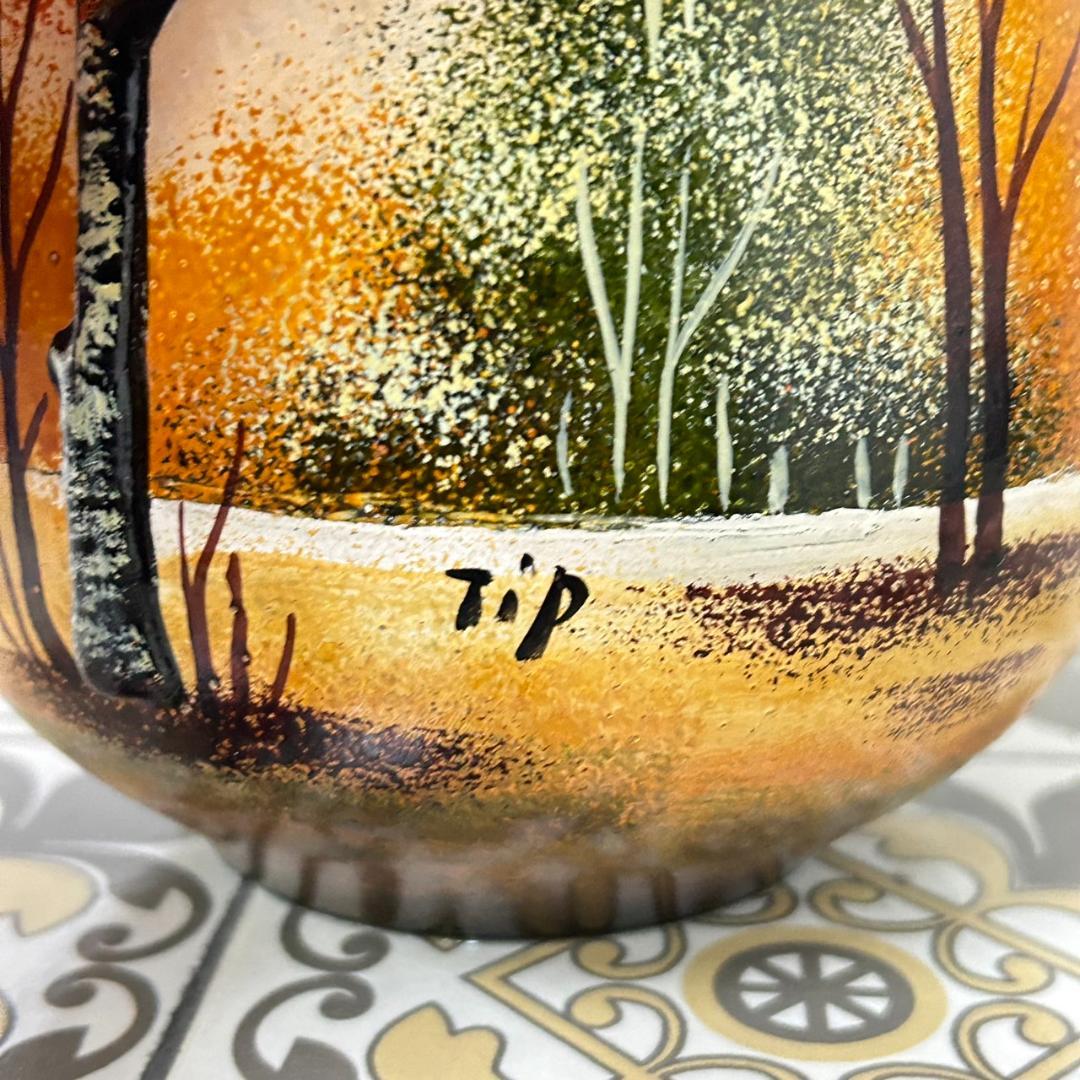 ドームナンシー 筒型　花瓶　高さ18cm 被せガラス　アンテルカレール　幹立体