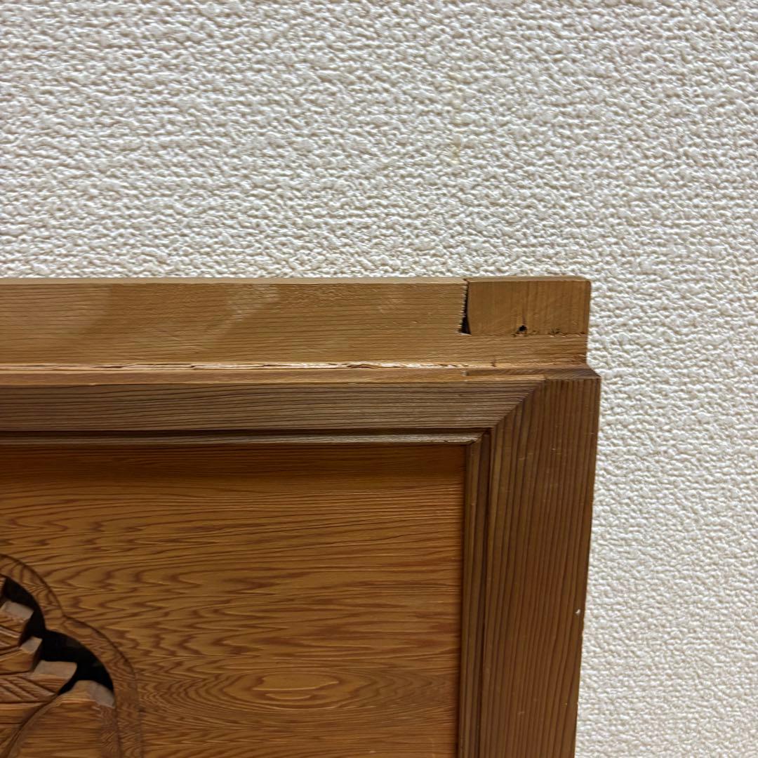 欄間　芸術　木製彫刻アートパネル　松の木　城