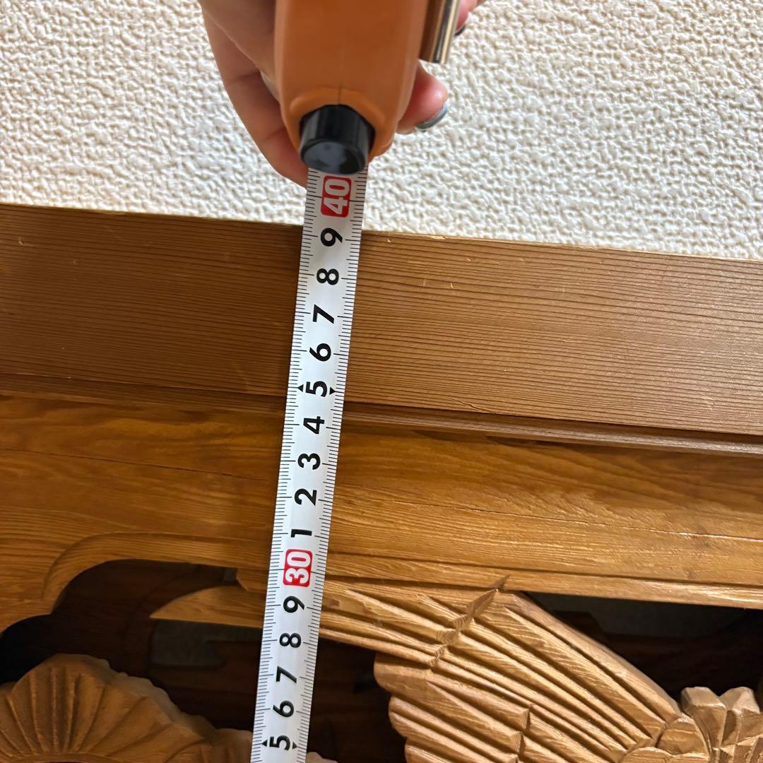 欄間　芸術　木製彫刻アートパネル　松の木　城