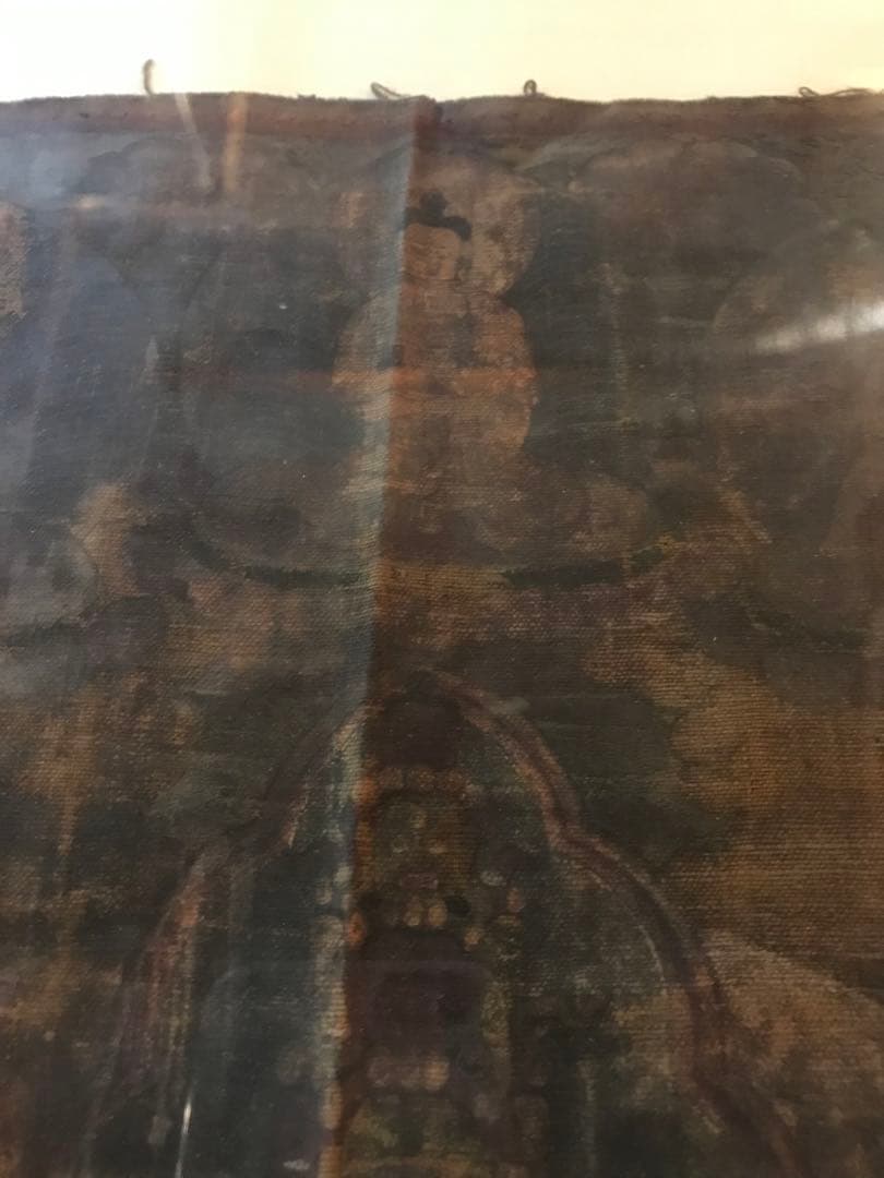 タンカ 仏画 肉筆 骨董 十一面観音 額付き