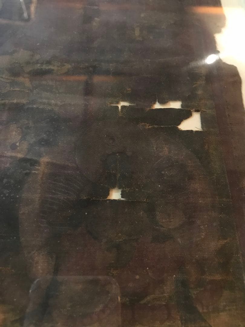 タンカ 仏画 肉筆 骨董 十一面観音 額付き