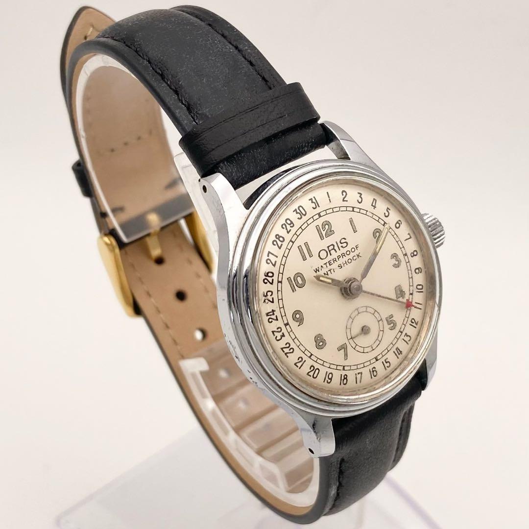 【稼働】ORIS ポインターデイト 手巻き時計 スモセコ ヴィンテージ メンズ