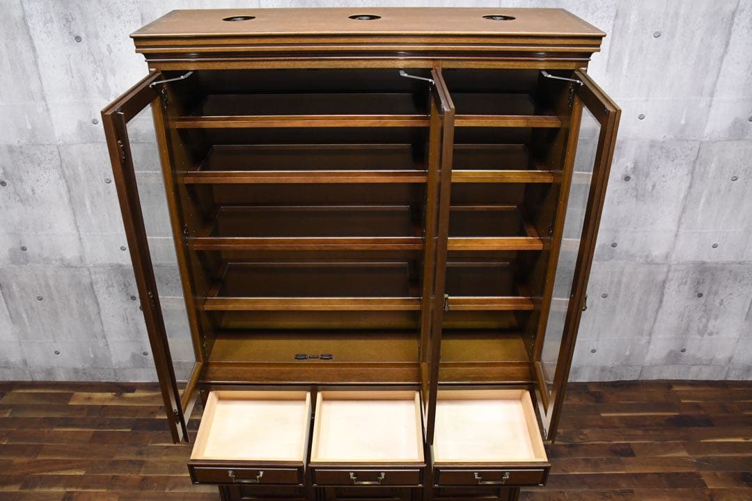 EAC15 マルニ木工 地中海 ロイヤル カップボード 照明付き 飾り棚