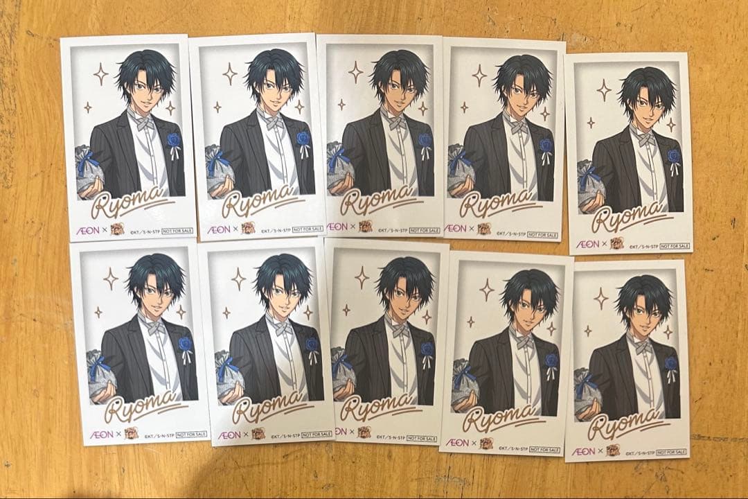 テニスの王子様 テニプリ イオン 特典 限定 越前 チェキ風カード 10枚