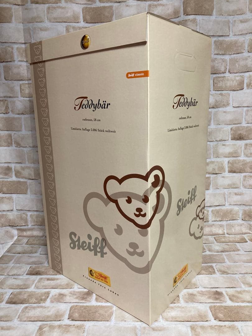 シュタイフ クラッシック テディベア レッドブラウン 身長58cm Steiff