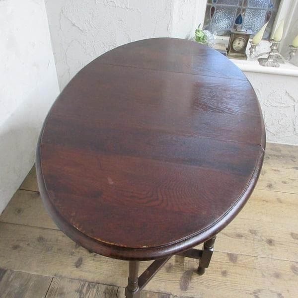 英国 アンティーク 家具 スモールゲートレッグテーブル バタフライ 6057e