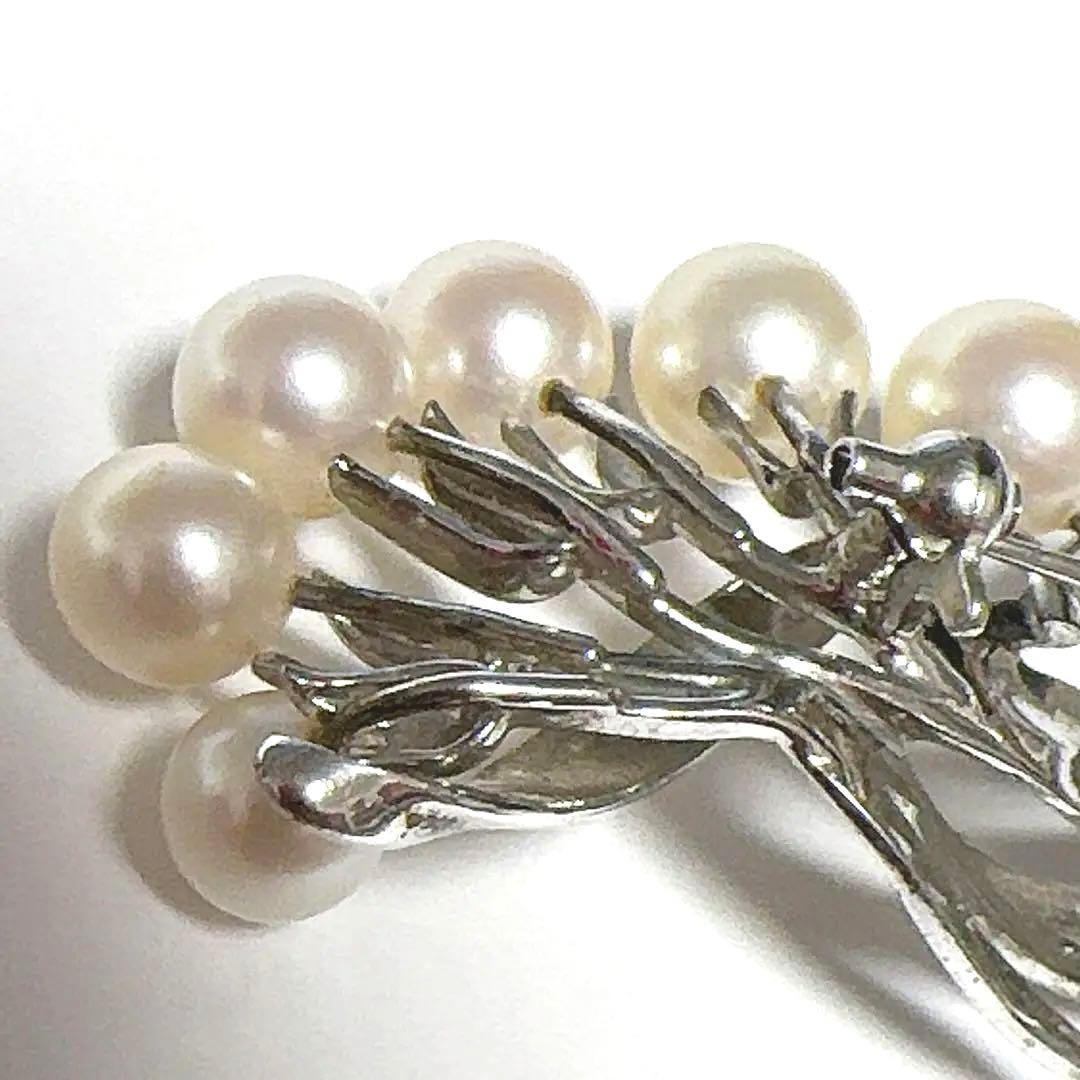 MIKIMOTO ミキモト　ブローチ　パール　SVシルバー