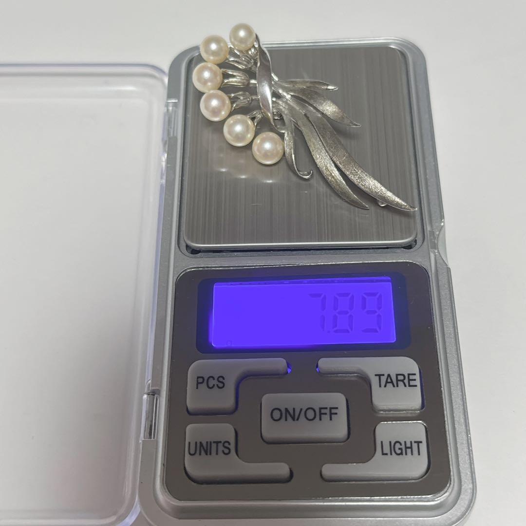 MIKIMOTO ミキモト　ブローチ　パール　SVシルバー