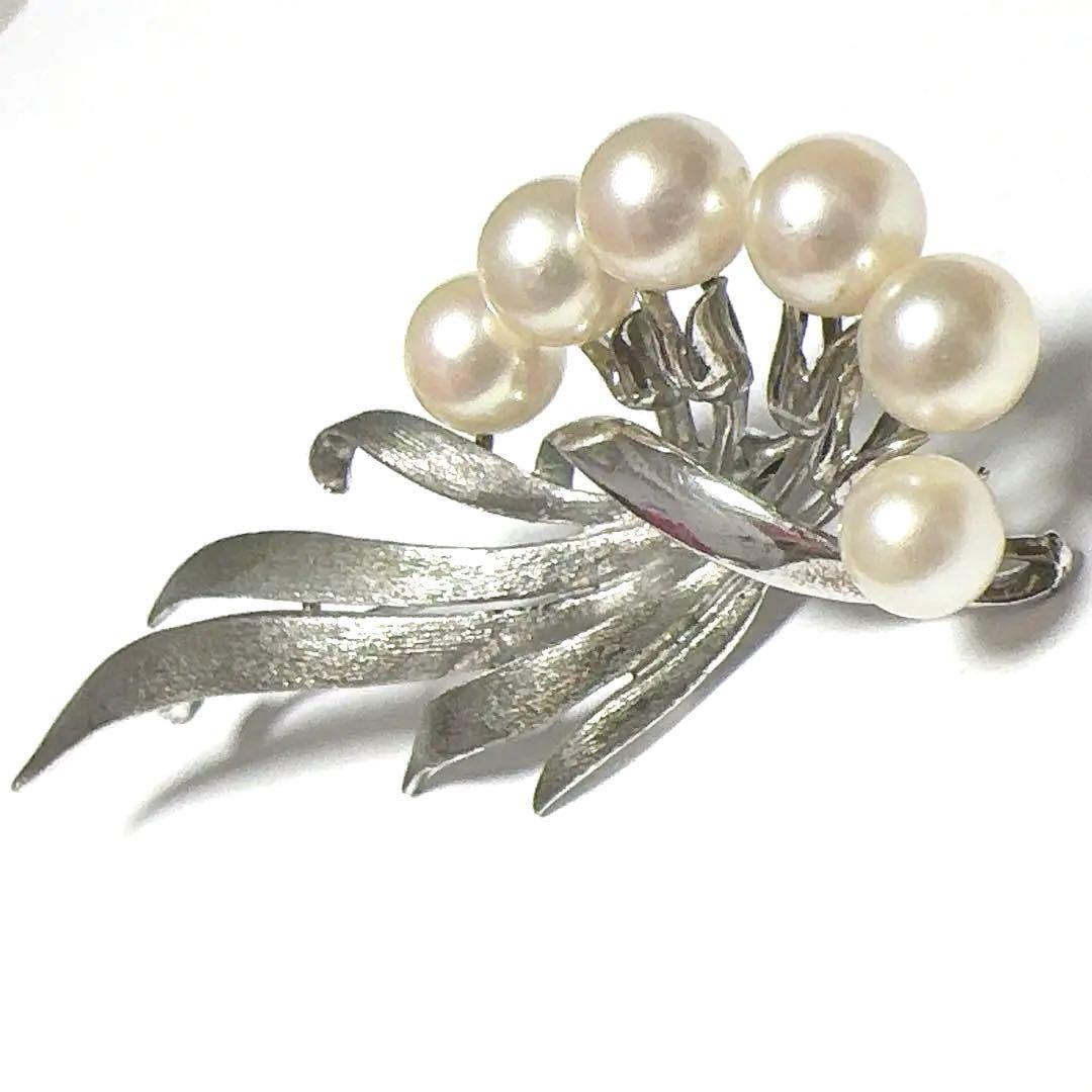 MIKIMOTO ミキモト　ブローチ　パール　SVシルバー