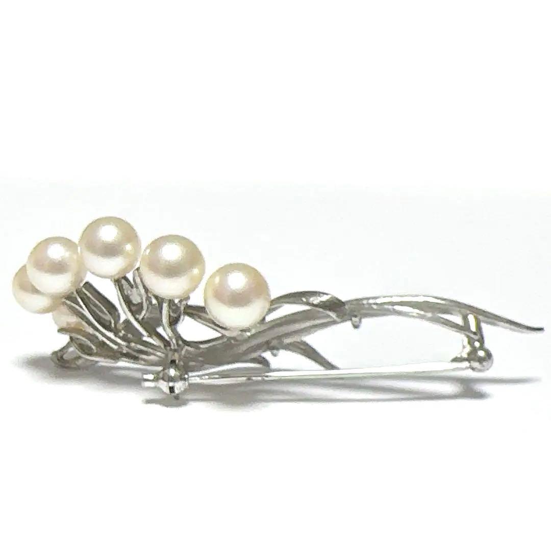 MIKIMOTO ミキモト　ブローチ　パール　SVシルバー