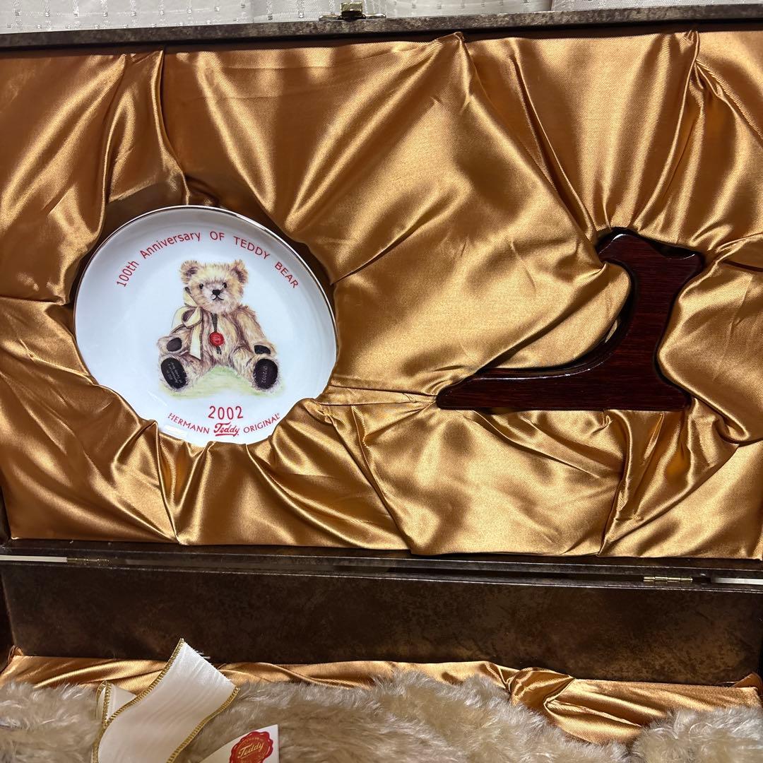 ハーマン テディベア 100th アニバーサリー ベア＆プレート セット