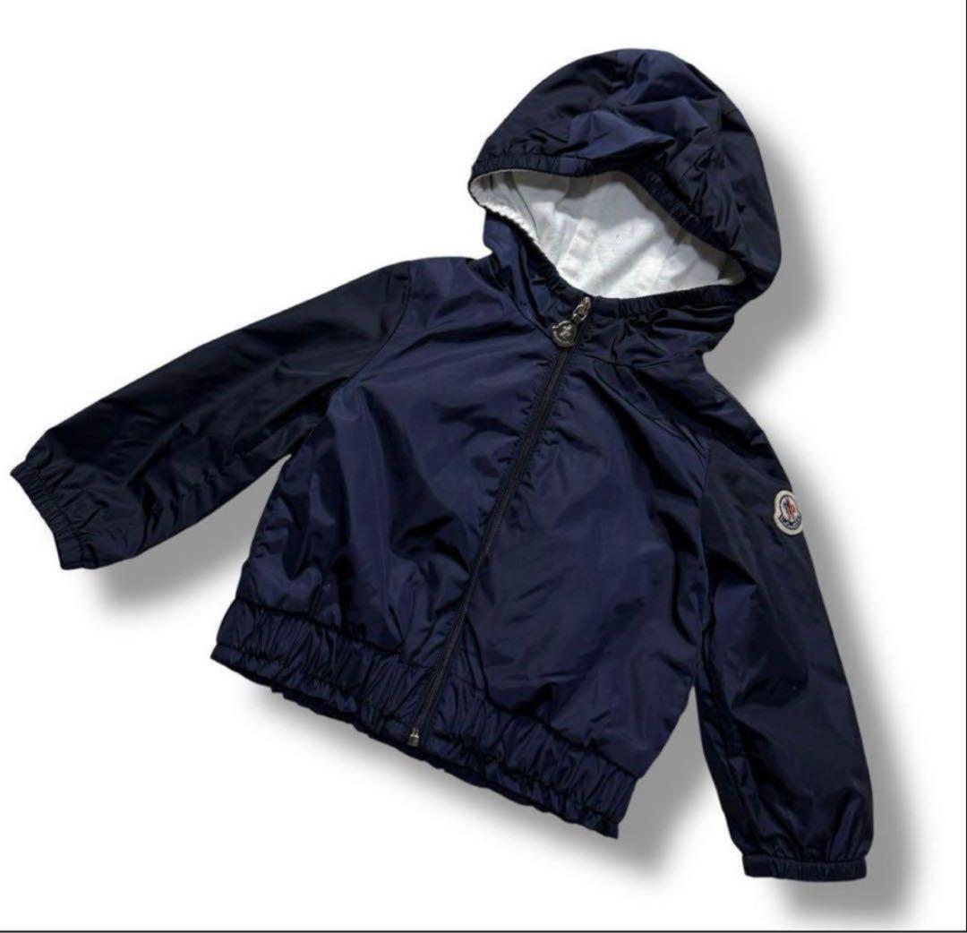 ネイビー ジップアップジャケット フード付き