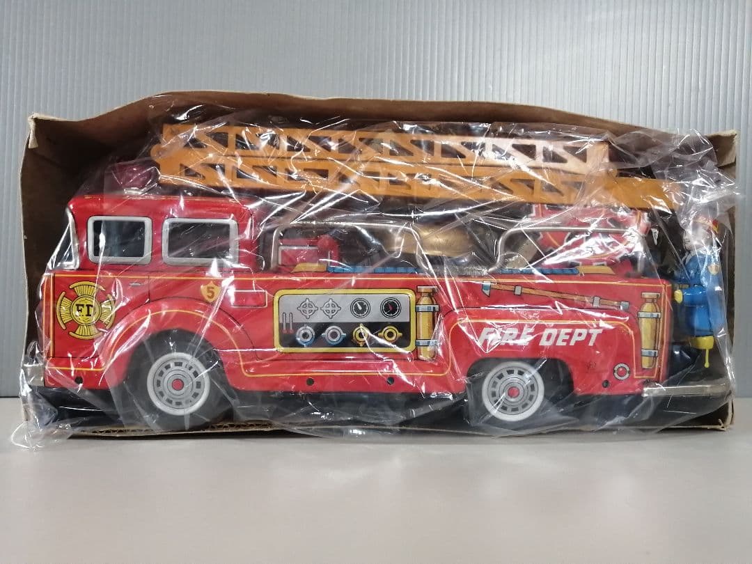 アメリカ型 ハシゴ消防車　電動 / ブリキ　光球商会