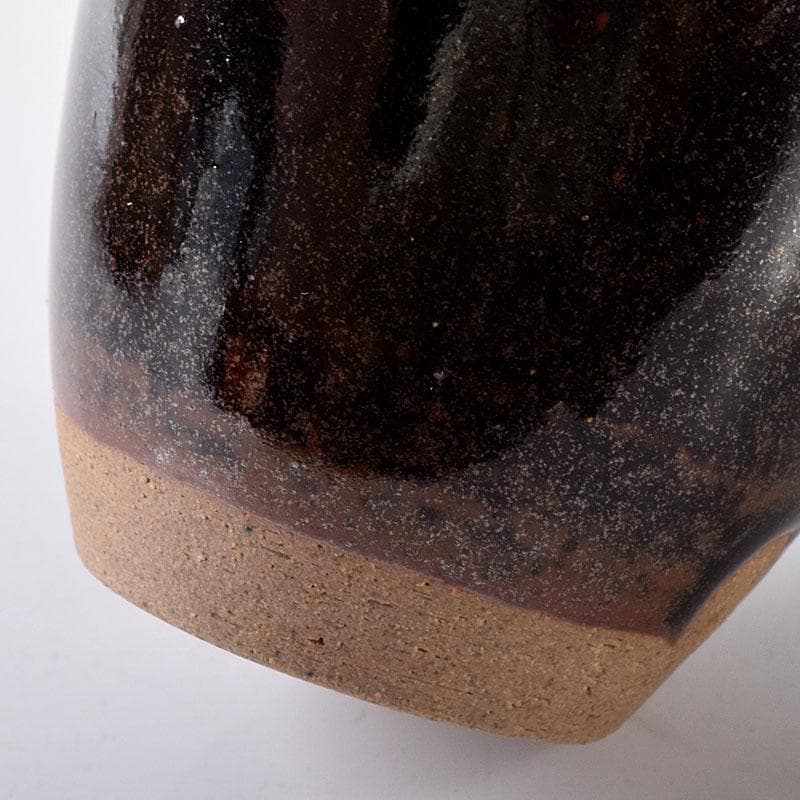 茶道具　松本鐵山造　大名物　鎗鞘肩衝写　茶入　仕覆付　共箱　V　7569