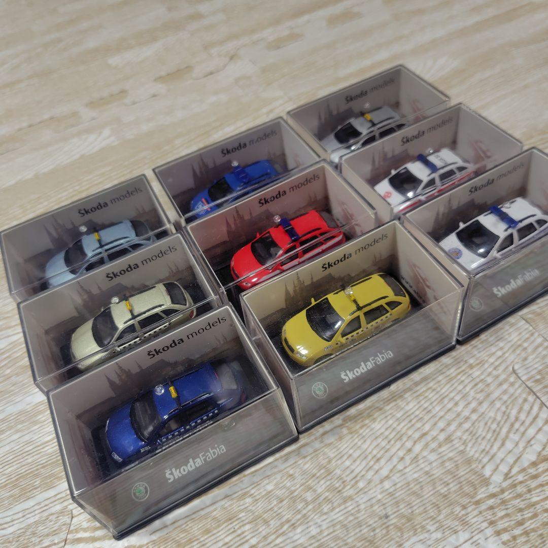 Škoda Fabia ③ ミニカー 9台セット 1/72