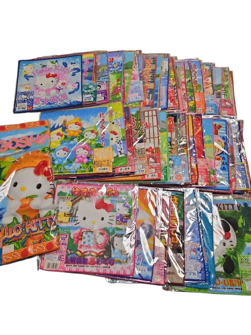 【昭和レトロ物】キティーご当地ハンカチオルゴール下敷き日よけシャーペンストラップ