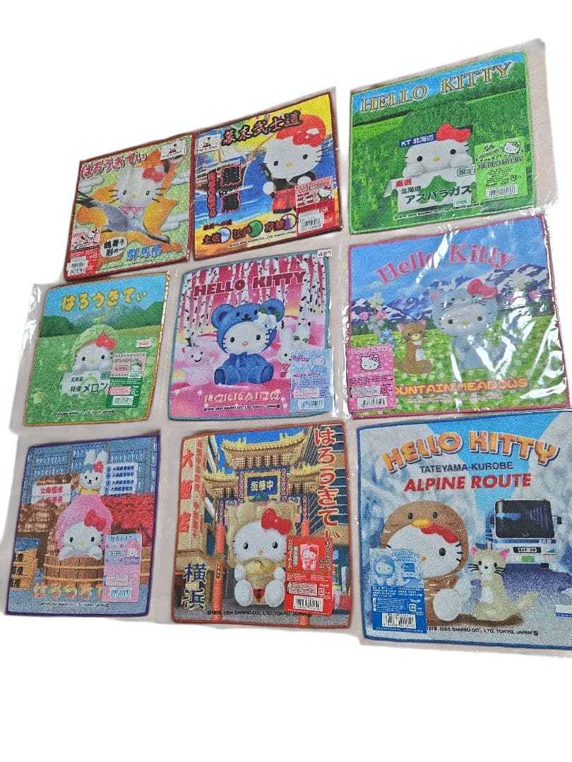 【昭和レトロ物】キティーご当地ハンカチオルゴール下敷き日よけシャーペンストラップ