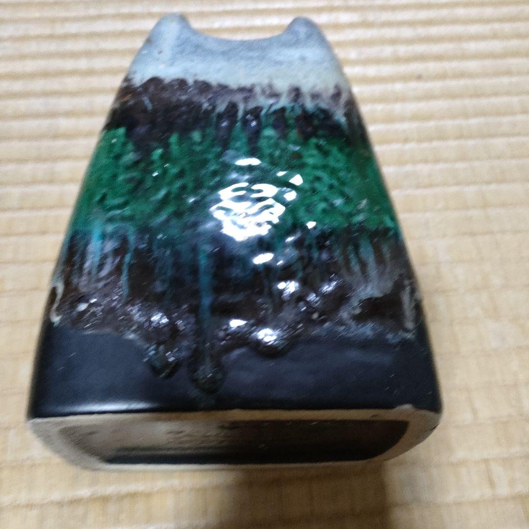 青緑色の陶器製花瓶　GERMANY