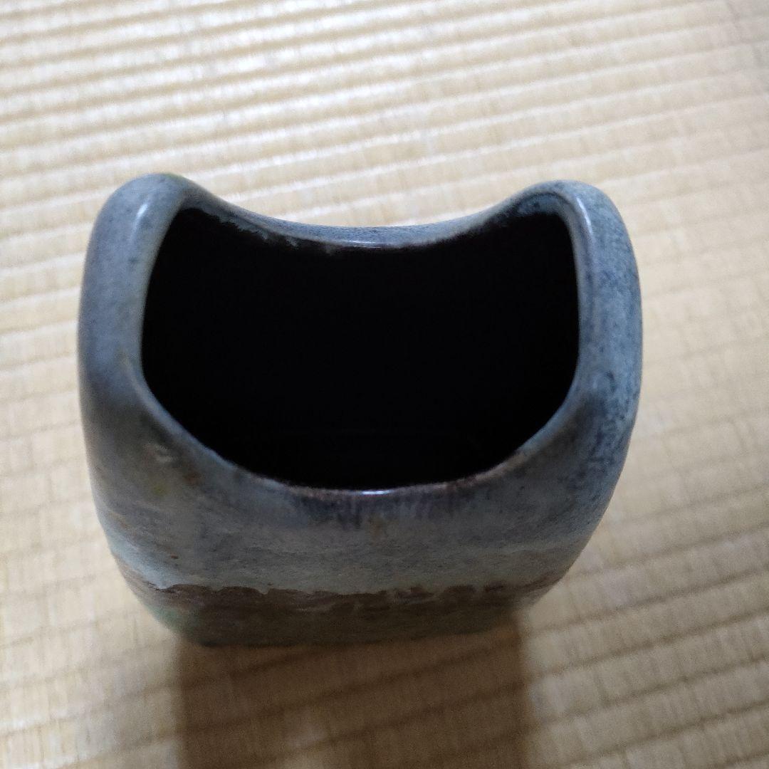 青緑色の陶器製花瓶　GERMANY