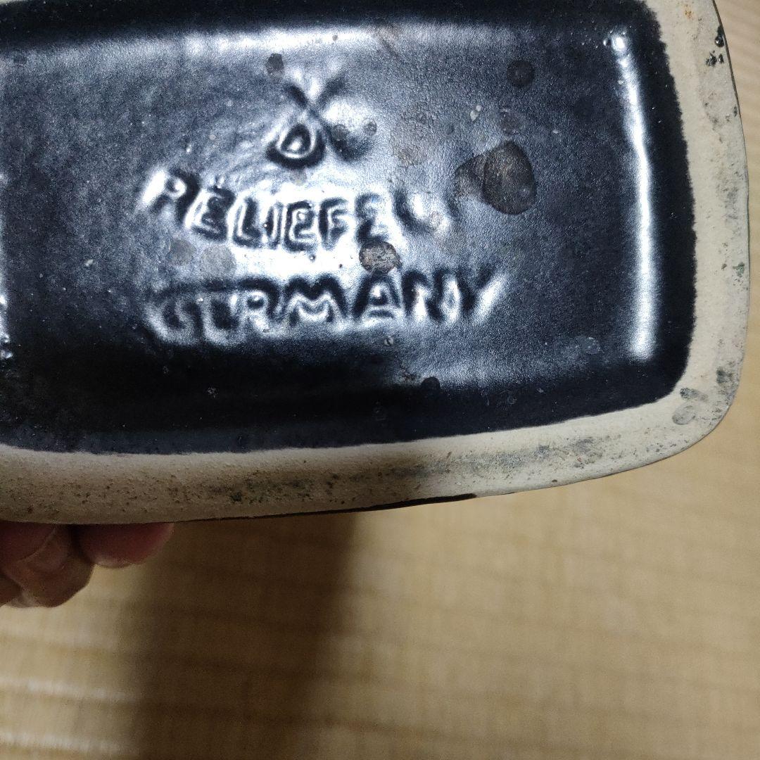 青緑色の陶器製花瓶　GERMANY